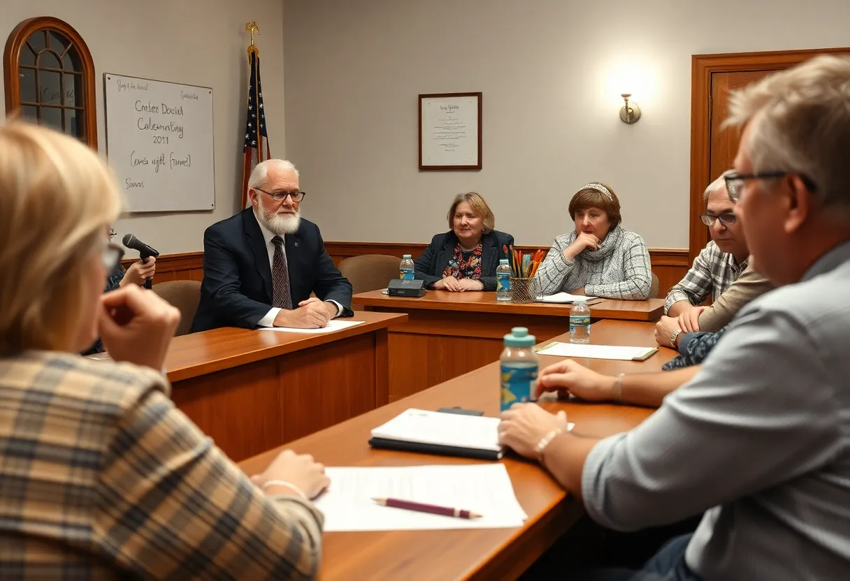 Council members meeting in Batesburg-Leesville town hall