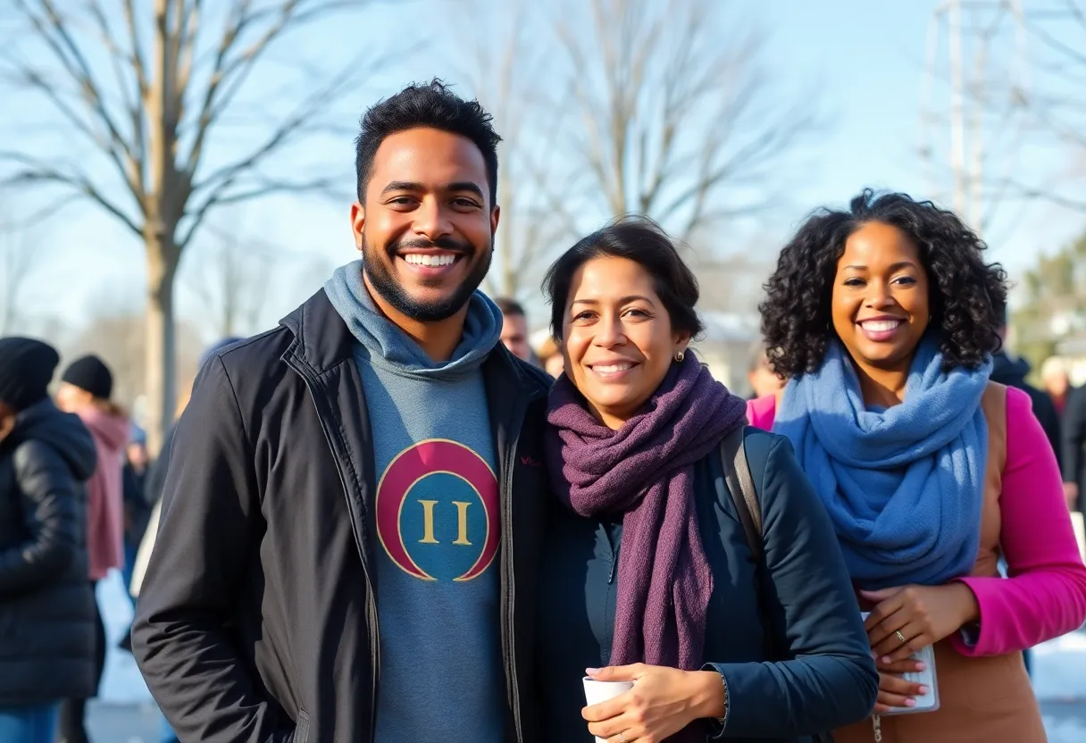 Local ambassadors of Columbia SC during a winter event