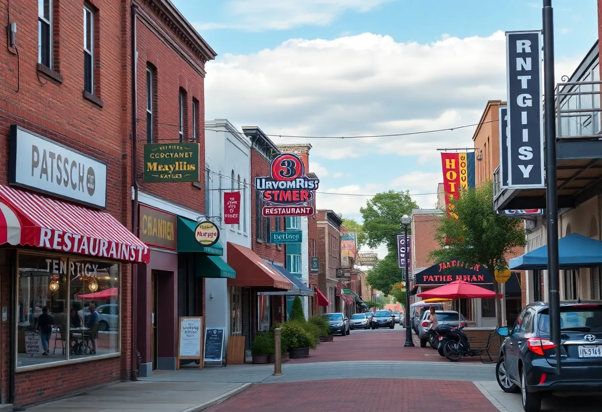 A vibrant collage of old and new restaurants in Columbia, SC.