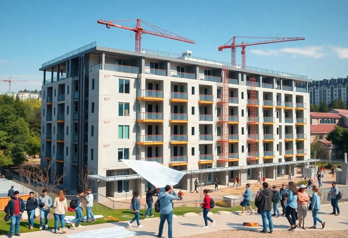 Construction of new housing facility at the University of South Carolina