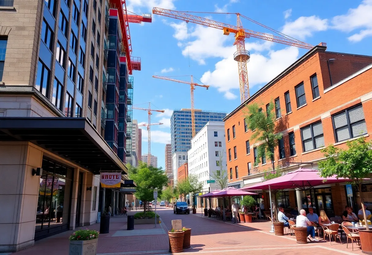 Artist's depiction of new developments in downtown Lexington SC