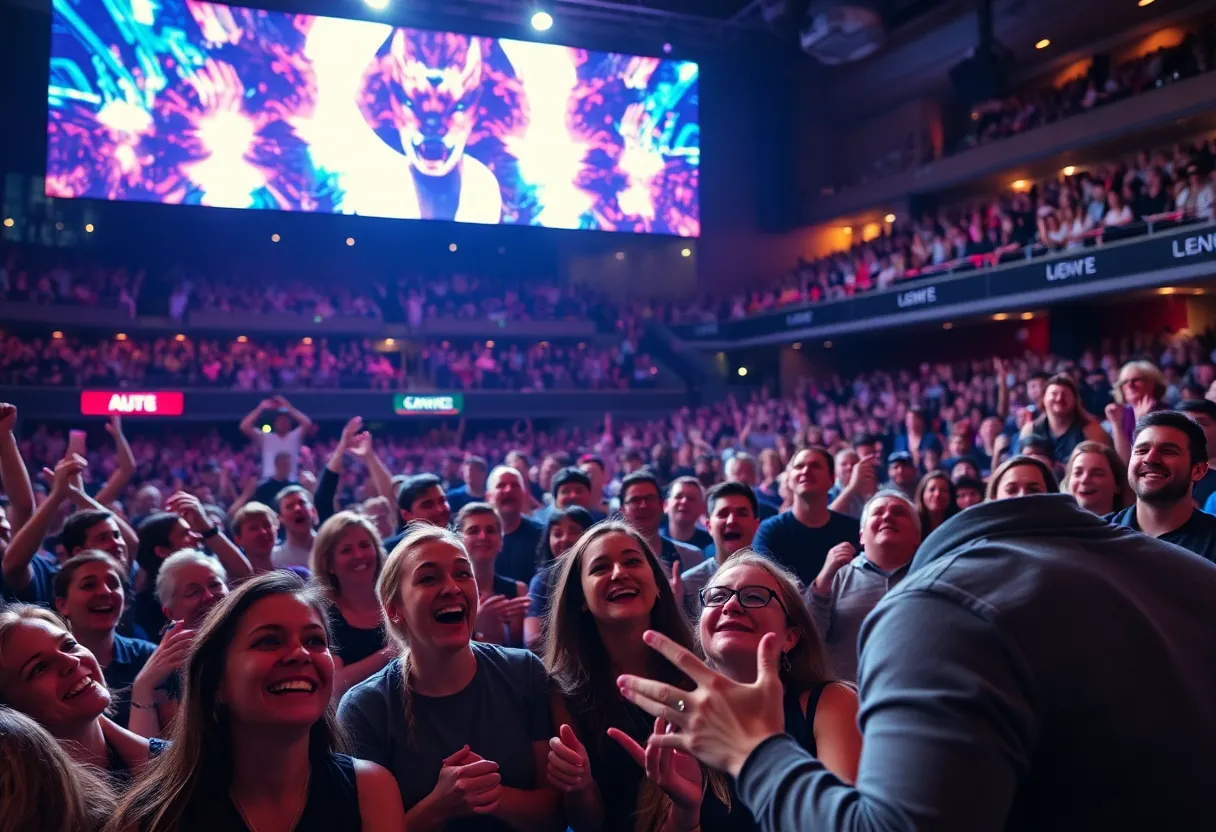 Audience enjoying a Katt Williams comedy show at an arena