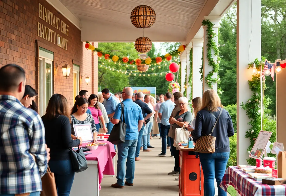 Community members at the Lexington Spring Career Expo and Porch Party