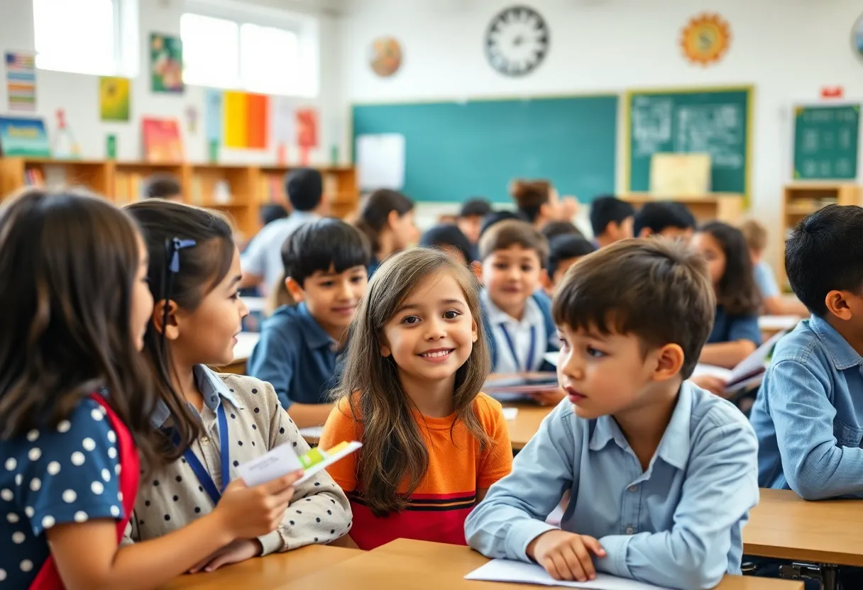 Students in a classroom showcasing academic excellence