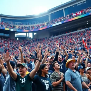 Fans at University of South Carolina's football game